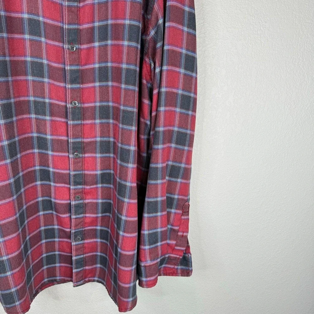 The North Face Men's Plaid Button Up‎ Shirt Long Sleeve Red/Black Size XXL